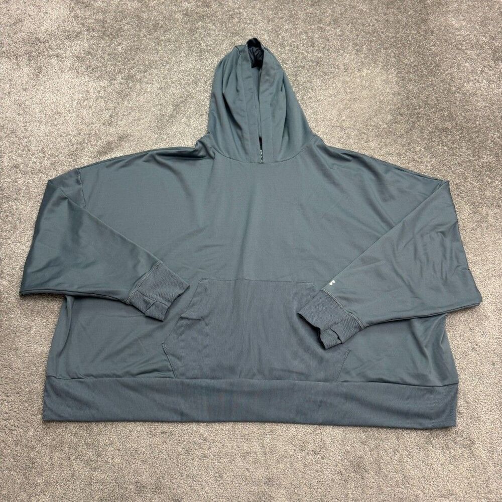 Under Armour Oversized Hoodie Pullover Sweatshirt Women 2X Plus Blue Performance